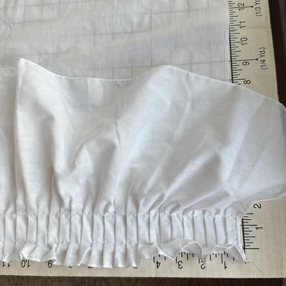 Vintage Sears White Ruffled Curtain Set–2 Pairs with Tiebacks – 48” x 51” Panels